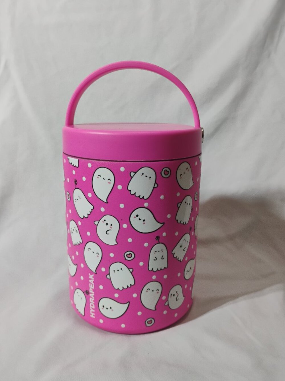 HydraPeak Food Insulated Jar Thermos Halloween Pink Ghost 32 Oz